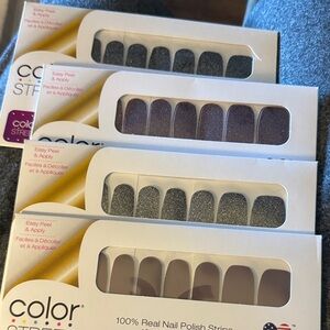 Retired Color Street Nail Polish Strips - Gold, Silver, Brown